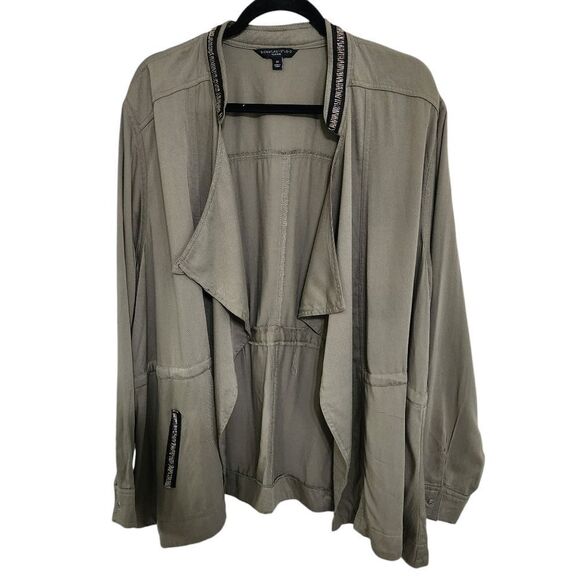 Signature Studio green waterfall front lightweight jacket 3X - Picture 1 of 4